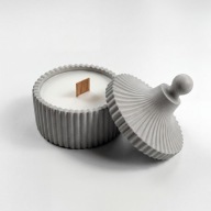 Świeca 100% wosk sojowy beton, ekologiczna, ręcznie wykonana
