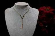 ŁAŃCUSZEK ZE STALI CHIRURGICZNEJ 316L POZŁACANY ZAWIESZKA