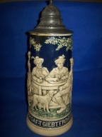 OKAZJA-[@r2] Stary-kufel 1L Bardzo Duży 31cm ok,1920r-26-