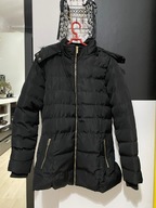 Iw Kurtka zimowa QED London czerń kaptur pikowana ocieplona M