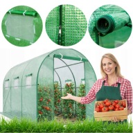 TUNEL FOLIOWY OGRODOWY SZKLARNIA FOLIAK MOCNY WIELOSEZONOWY GRUBA FOLIA UV