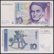 BNA - NIEMCY RFN 10 Marek 1989 seria AN 7990916 D1 # P38a # VF/XF