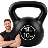 KETTLEBELL HANTLA ODWAŻNIK KULA OBCIĄŻENIE KETTLE DO ĆWICZEŃ 10KG CZARNY