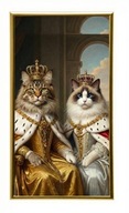 Królewski portret twoich Psów Kotów Obraz 40x30 + RAMKA PREZENT Fotorama