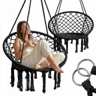 FOTEL OGRODOWY WISZĄCY BUJANY HUŚTAWKA BOCIANIE GNIAZDO BOHO DO DOMU OGRODU