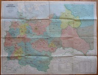 NIEMCY POLSKA TRZECIA RZESZA, GENERALNE GUBERNATORSTWO, MAPA POCZTOWA, 1944