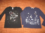 Bluzki C&A i H&M rozm.134/140 dł.rękaw