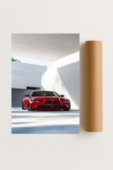 Plakat bez ramy 50x70cm BMW M3 W Cieniu Betonu Sport Auto Design Hit