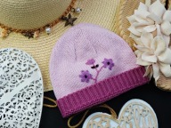 Matalan - czapeczka róż , hafty kwiaty r 68/74