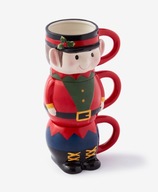 Zestaw świątecznych kubków elf śmieszne zabawny dla dzieci zima