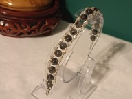 Śliczna bransoletka z labradorytem 17 cm, handmade