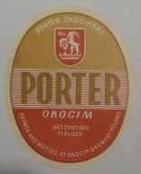 STARA ETYKIETA PIWO PORTER OKOCIMSKI BROWAR OKOCIM