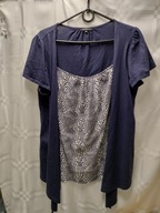 PAPAYA Bluzka dwuwarstwowa rozm 48 jak NOWA