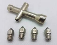 Dysze stalowe 0.2 0.3 0.4 0.5 i KLUCZ - 1.75mm 3d