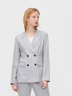 Cropp paski prążki marynarka żakiet prążek tenisowy szara prążkowana y2k XS