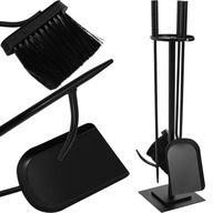 ZESTAW KOMINKOWY 4W1 AKCESORIA DO KOMINKA NARZĘDZIA KOMINKOWE POGRZEBACZ