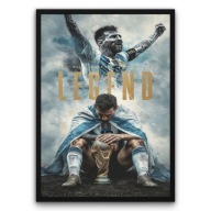 Plakat z ramą 40x50cm Messi Król Świata piłka nożna mistrz legenda