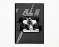 PLAKAT AYRTON SENNA LOTUS F1 FORMULA 1 GP BOLID WYŚCIGOWY PLAKAT A3