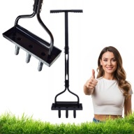 AERATOR AREATOR RURKOWY RĘCZNY BUTY Z POJEMNIKIEM DO TRAWNIKA TRAWY