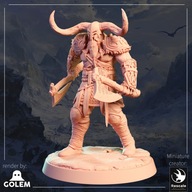 Vargir Rider Dual Axe A - FD - figurka RPG DnD D&D - druk 3D 14K