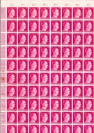 Deutsches Reich–arkusz 100×40 Pf Hitler MiNr 793 bez gumy okres historyczny