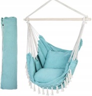 FOTEL WISZĄCY HUŚTAWKA ŁAWKA DO OGRODU NA BALKON KRZESŁO BRAZYLIJSKIE HAMAK