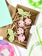 Wiśnie owoce Kawaii szydełkowe jedzenie amigurumi