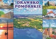 DRAWSKO POMORSKIE - Z LOTU PTAKA - KOŚCIÓŁ - POMNIK CZOŁG - SZKOŁA