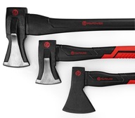 SOLIDNY ZESTAW 3SZT OSTRYCH SIEKIER DO RĄBANIA ŁUPARKA ŁUPANIA DREWNA