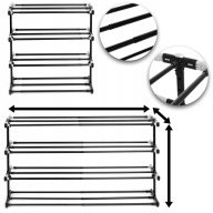 STOJAK NA BUTY OBUWIE REGULOWANY TELESKOPOWY REGAŁ SZAFKA PÓŁKA LOFT CZARNY