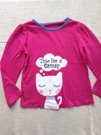 George 110/116 dziewczęca koszulka lub piżamka top z kotkiem (035)