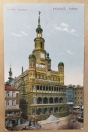 Poznań – Ratusz | Posen Rathaus | kolorowa pocztówka przedwojenna