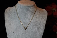 ŁAŃCUSZEK NASZYJNIK ZE STALI CHIRURGICZNEJ 316L POZŁACANY ZAWIESZKA