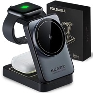 ŁADOWARKA INDUKCYJNA BEZPRZEWODOWA DO TELEFONU ZEGARKA SŁUCHAWEK 3w1 QI 15W