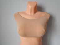 Śliczny biustonosz top bardzo elastyczny beżowy mniejszy