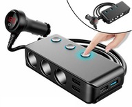ROZDZIELACZ GNIAZDA ZAPALNICZKI 12-24V 4xUSB QC 120W