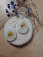 Kolczyki z żywicy z suszonymi kwiatami Wyjątkowe prezent