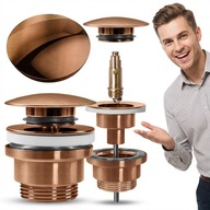 KOREK UMYWALKOWY KLIK KLAK REA MOSIĄDZ MIEDŹ UNIWERSALNY Z BEZ PRZELEWU