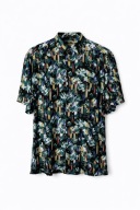 Vintage koszula Mauro Lesandro z wiskozy, kolorowa, luźna, rozmiar L