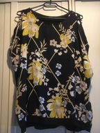 RESERVED BLUZKA TUNIKA OVERSIZE DUŻA KWIATY LIŚCIE