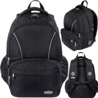 PLECAK SZKOLNY 2-KOMOROWY BP76 ST.BLACK CZARNY VINTAGE KLASYCZNY