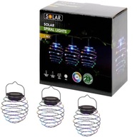 OŚWIETLENIE SOLARNE LED 3 SZT WISZĄCA DEKORACJA OGRODOWA Z CZUJNIKIEM