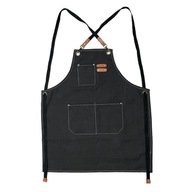 Fartuch Barmana Czarny Fartuszek Ochronny do Pracy w Gastronomi Kuchnia Bar