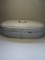 STARY EMALIOWANY CHLEBAK POJEMNIK NA PIECZYWO