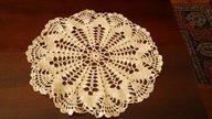 Koronkowa serwetka z bawełnianych nici - średnica 27cm !!