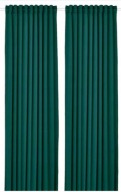 IKEA Majgull zasłony ZACIEMNIAJACE 2x zasłona 145x300cm butelkowa ZIELEŃ