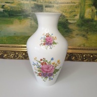 Wazon porcelana kostna Anglia kwiaty 20 cm vintage, sygnowany