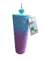 Kubek z rurką SMUKEE HOME –750 ml. z dekorem 3D i serduszkiem.