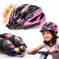 KASK ROWEROWY SZOSOWY MTB DLA NASTOLATKI REGULOWANY 54-62cm Z DASZKIEM