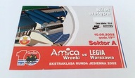 bilet AMICA Wronki - LEGIA Warszawa 10.08.2002